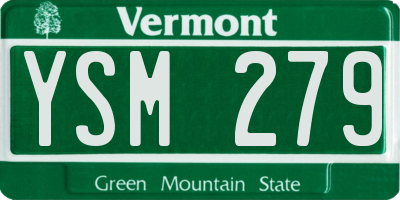 VT license plate YSM279