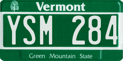 VT license plate YSM284