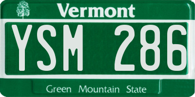 VT license plate YSM286