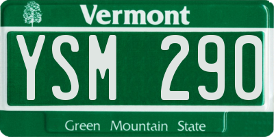 VT license plate YSM290