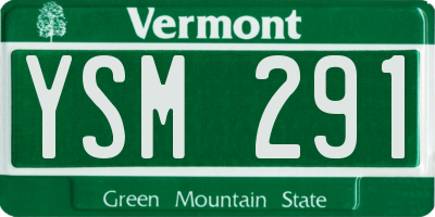 VT license plate YSM291