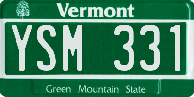VT license plate YSM331