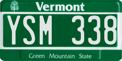 VT license plate YSM338