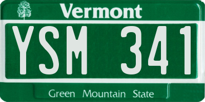 VT license plate YSM341