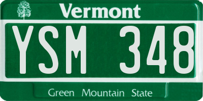 VT license plate YSM348