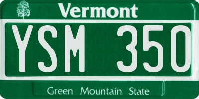 VT license plate YSM350