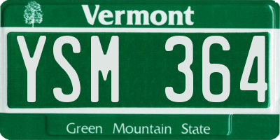 VT license plate YSM364