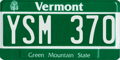 VT license plate YSM370