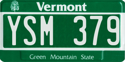 VT license plate YSM379