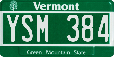 VT license plate YSM384