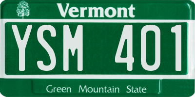 VT license plate YSM401