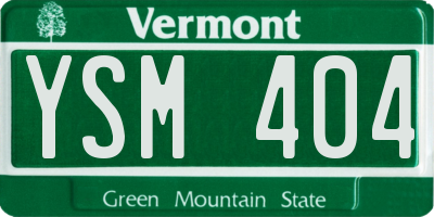 VT license plate YSM404