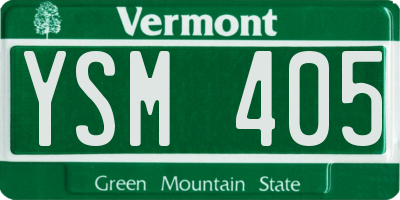 VT license plate YSM405
