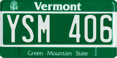 VT license plate YSM406