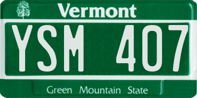 VT license plate YSM407