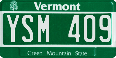 VT license plate YSM409