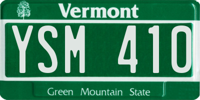 VT license plate YSM410