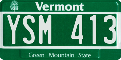 VT license plate YSM413