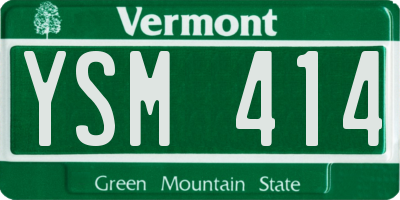 VT license plate YSM414