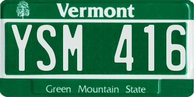 VT license plate YSM416