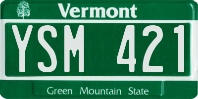 VT license plate YSM421