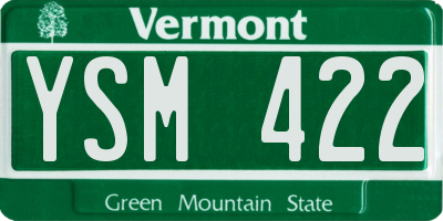 VT license plate YSM422