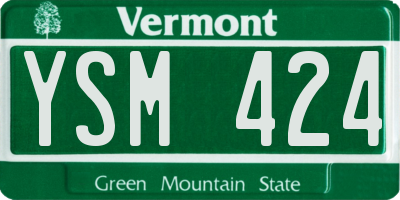 VT license plate YSM424