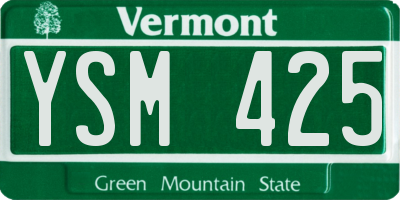 VT license plate YSM425