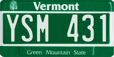 VT license plate YSM431