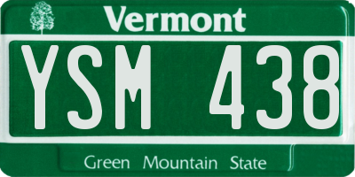VT license plate YSM438
