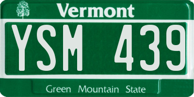 VT license plate YSM439