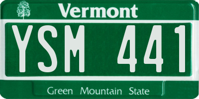 VT license plate YSM441