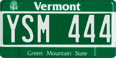 VT license plate YSM444