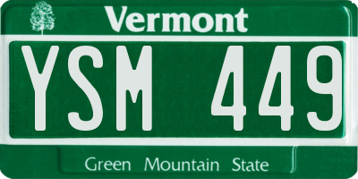 VT license plate YSM449