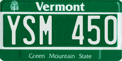 VT license plate YSM450
