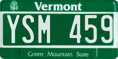 VT license plate YSM459