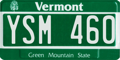VT license plate YSM460