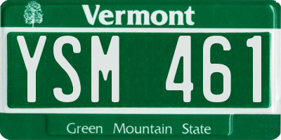 VT license plate YSM461