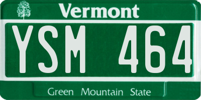 VT license plate YSM464