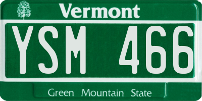VT license plate YSM466