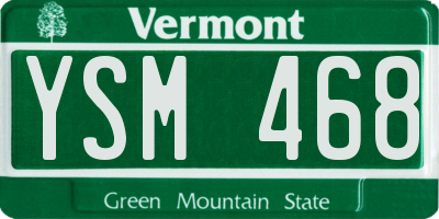 VT license plate YSM468