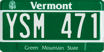 VT license plate YSM471
