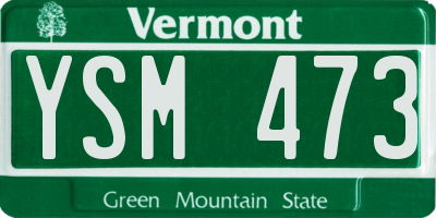 VT license plate YSM473