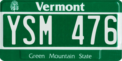 VT license plate YSM476