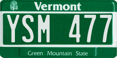 VT license plate YSM477