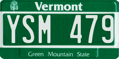 VT license plate YSM479