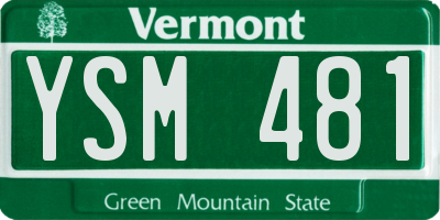 VT license plate YSM481
