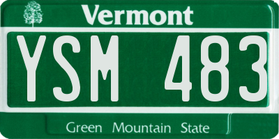 VT license plate YSM483