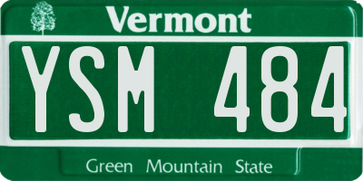 VT license plate YSM484