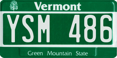 VT license plate YSM486